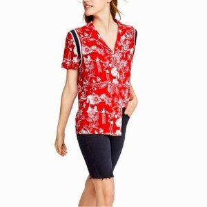 Scotch and Soda AMS Blauw Red women’s shirt. 90th anniversary Brutus Popeye.